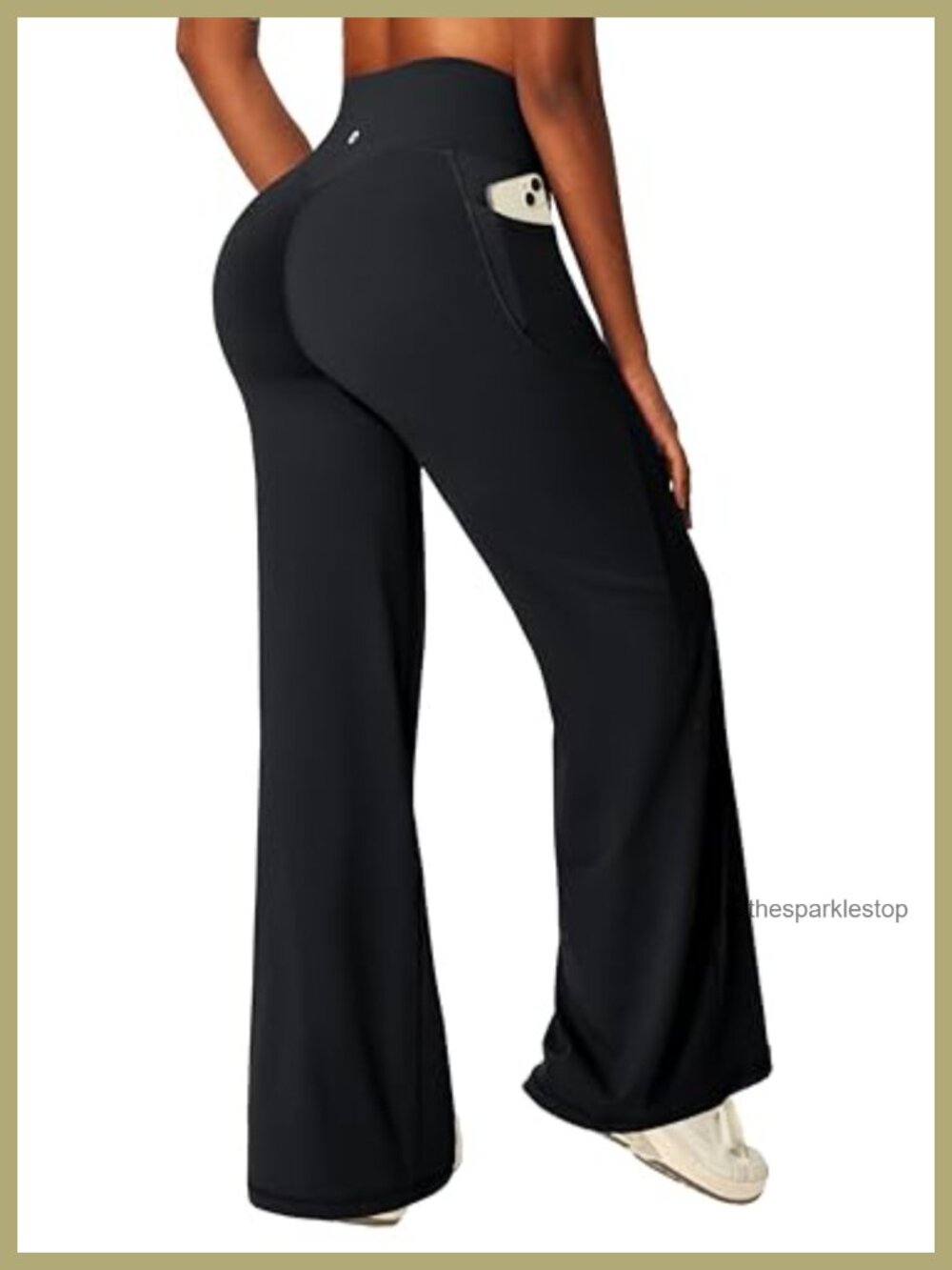 Wide Leg Yoga Pants High Rise Butt Lifting Leggings with Pockets